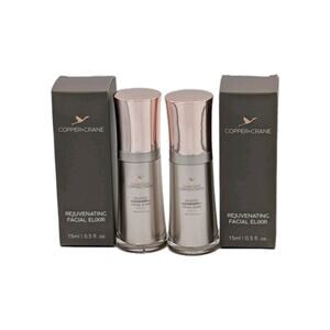 2-Pack Copper + Crane Rejuvenating Facial Elixir .5oz / 15ml New Free Shipping!